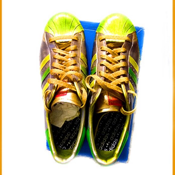 One Of A Kind Adidas Originals Leather Athletic Metallic Glitter Gum Sneakers main image 11